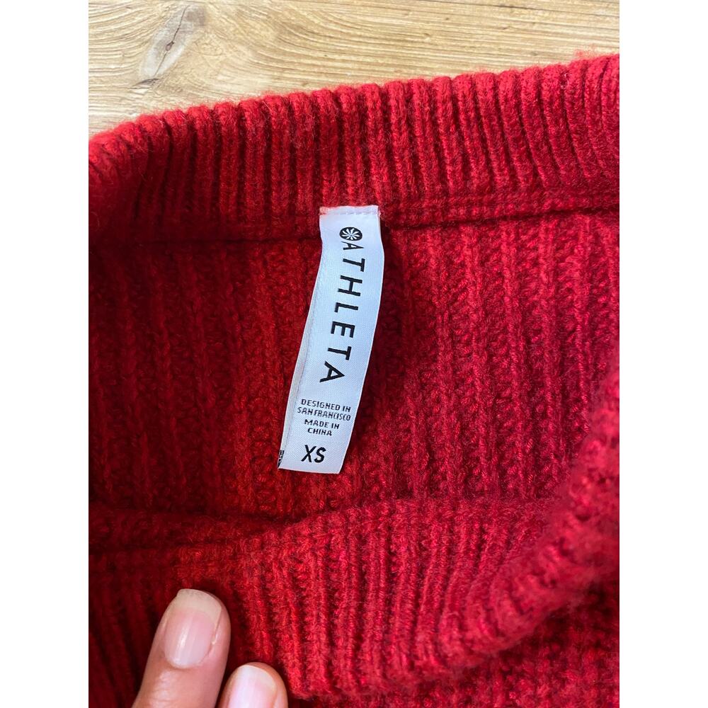 Athleta Cascade Crewneck Red Sweater Size XS - Picture 7 of 7